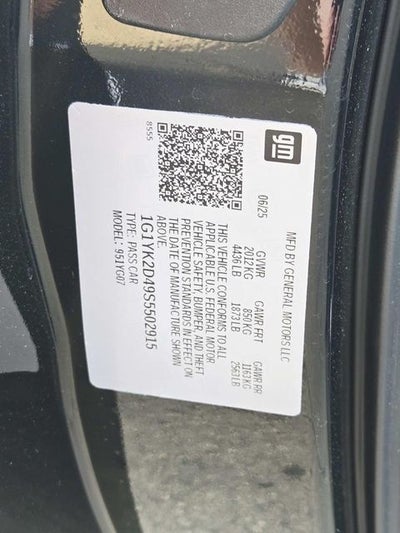 2025 Chevrolet Corvette E-Ray 1LZ