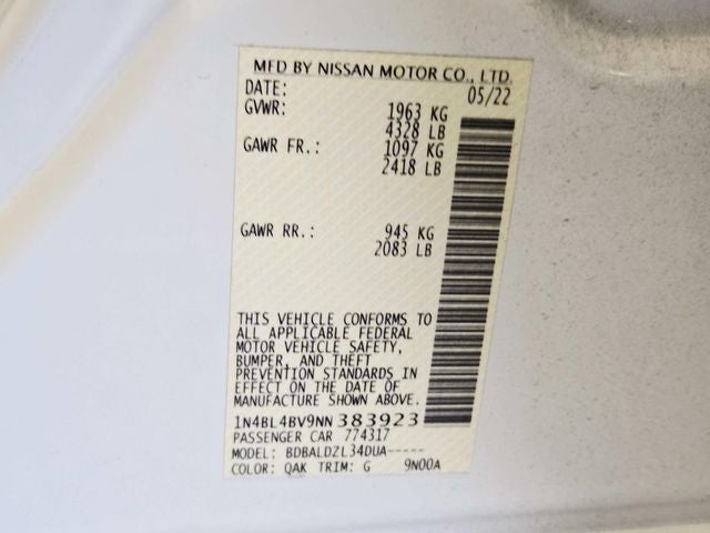 2022 Nissan Altima 2.5 S