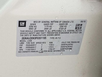 2015 Chevrolet Equinox LT 2LT